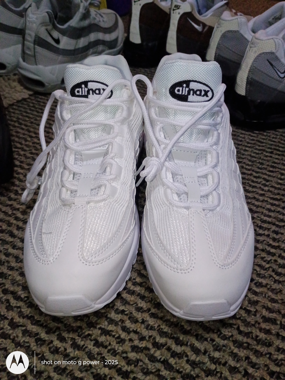 Nike White Air Max 95s Men's Athletic Sneakers